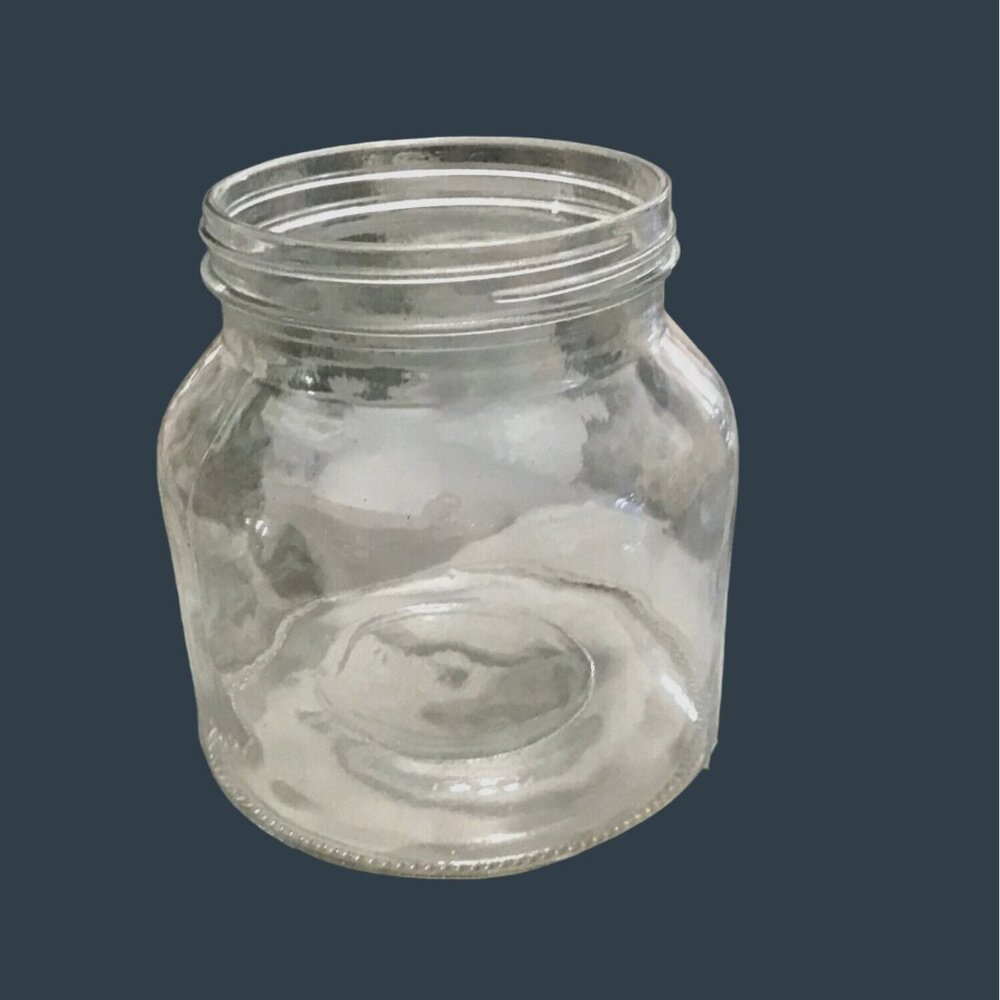 8" CLEAR GLASS JAR VASE PERFECT FOR FLOWER ARRANGEMENT OR HOME DECORATION